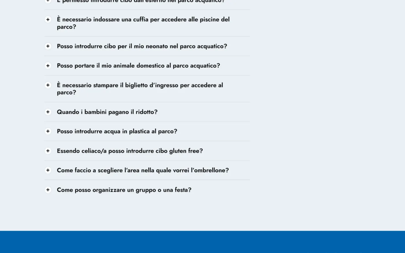 Pagina FAQ di Acquaflash