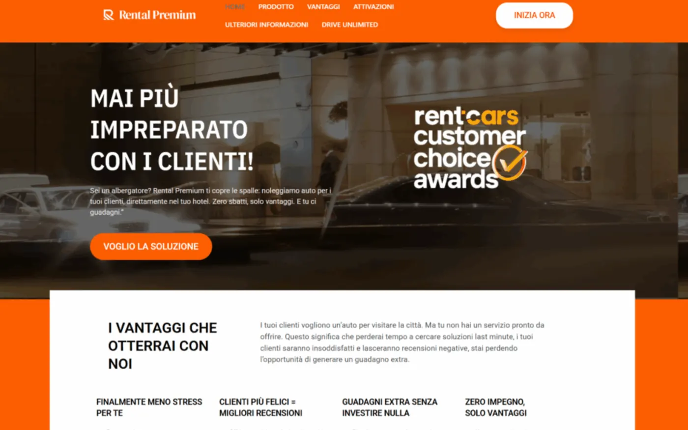 Pagina albergatori di Rental Premium